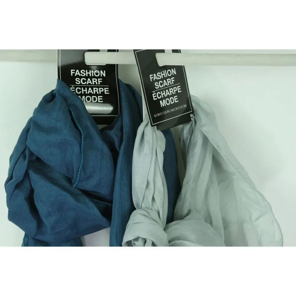 Blue Scarf Scarves Summer Lot Of 2 Women's New